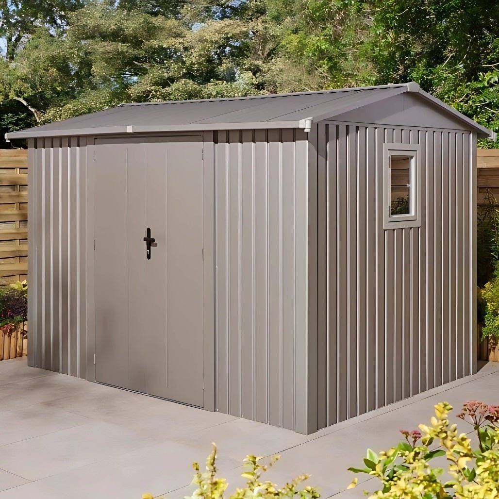 Rowlinson Brentvale 10x8ft Premium Apex Metal Shed - JJ Building Materials