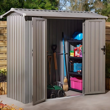 Rowlinson Brentvale 8x4ft Premium Apex Metal Shed - JJ Building Materials