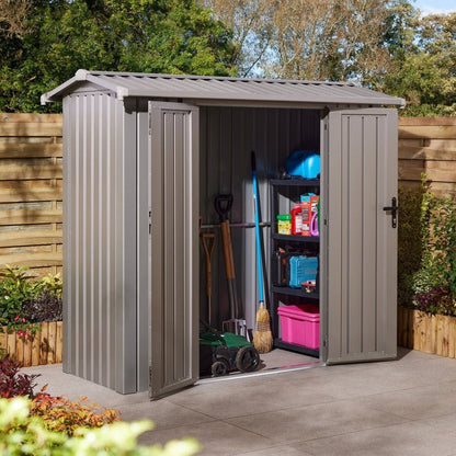 Rowlinson Brentvale 8x4ft Premium Apex Metal Shed - JJ Building Materials