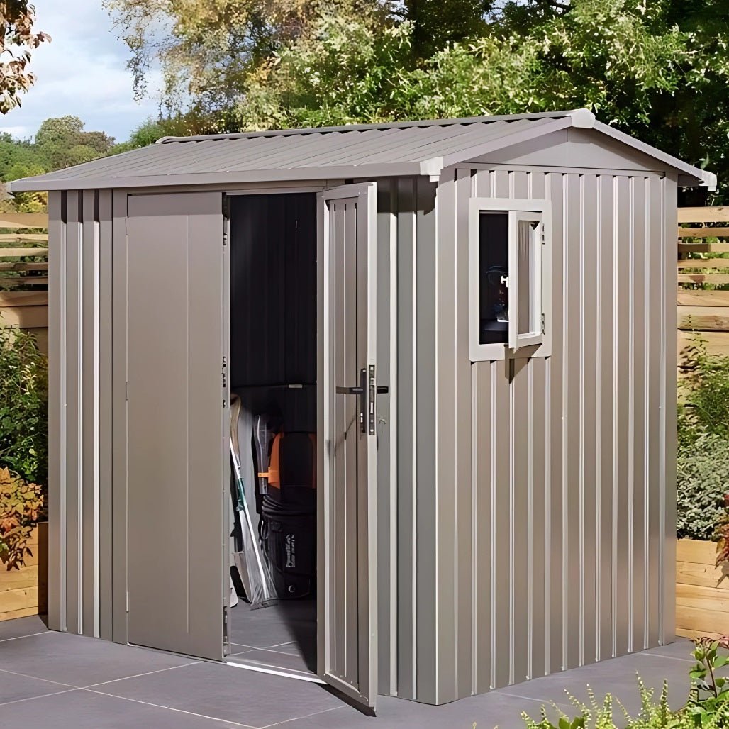 Rowlinson Brentvale 8x6ft Premium Apex Metal Shed - JJ Building Materials
