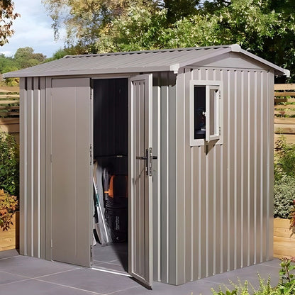 Rowlinson Brentvale 8x6ft Premium Apex Metal Shed - JJ Building Materials