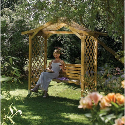 Rowlinson Dartmouth Swing Seat Arbour - JJ Building Materials