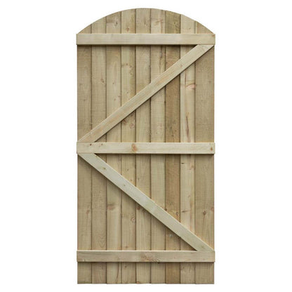 Rowlinson Featheredge Arch Top Wooden Gate - JJ Building Materials