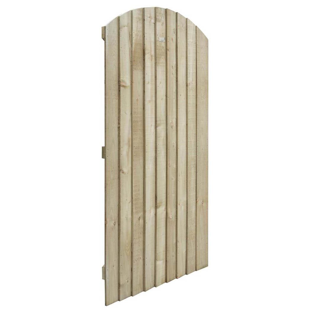 Rowlinson Featheredge Arch Top Wooden Gate - JJ Building Materials