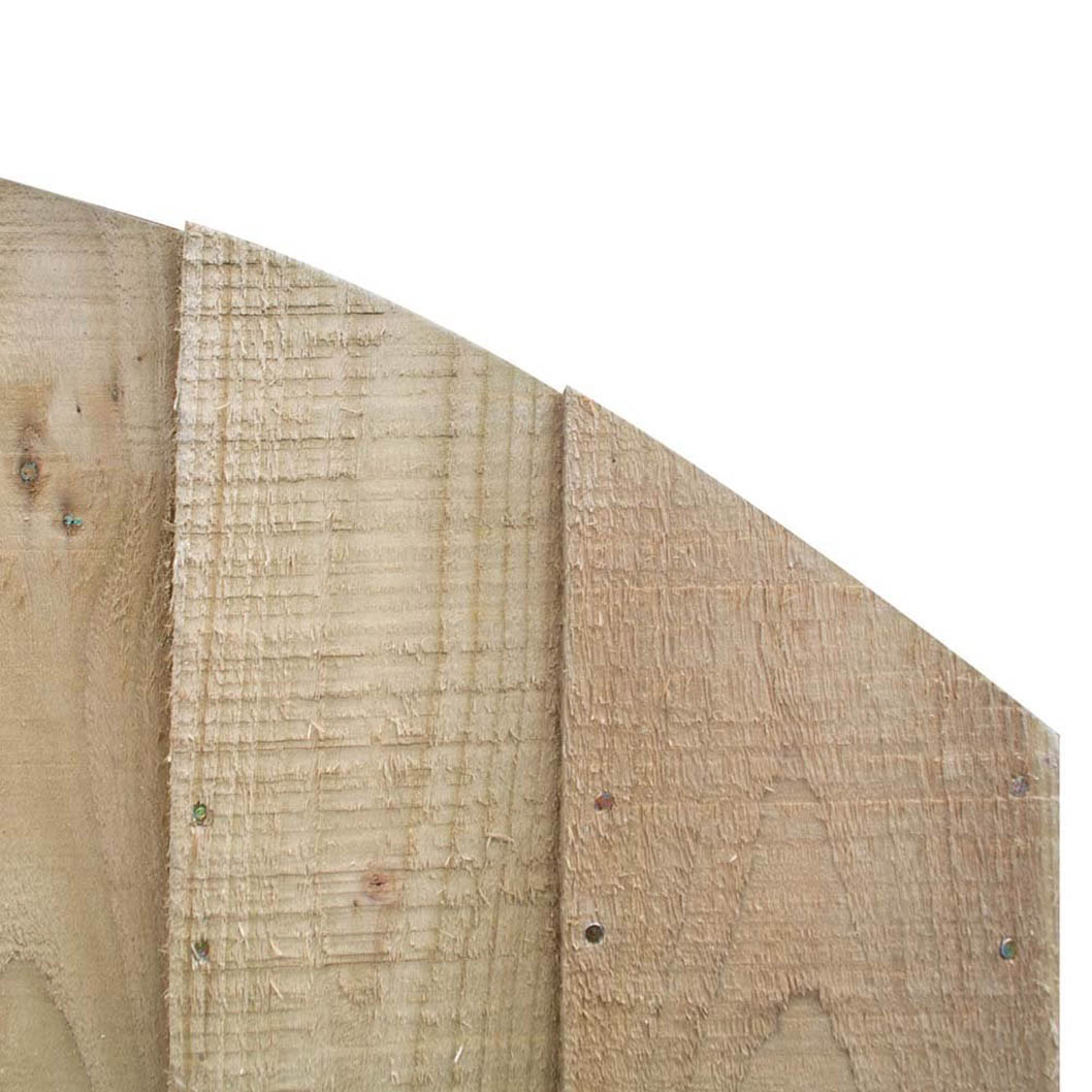 Rowlinson Featheredge Arch Top Wooden Gate - JJ Building Materials