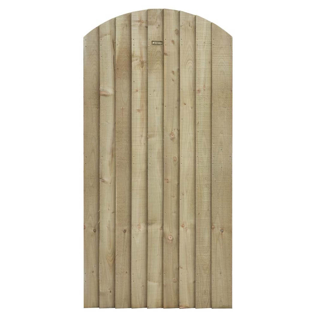 Rowlinson Featheredge Arch Top Wooden Gate - JJ Building Materials