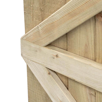 Rowlinson Featheredge Square Top Wooden Gate - JJ Building Materials