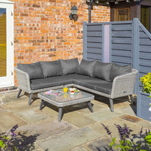 Rowlinson Hanoi Corner Rattan Garden Sofa Set - JJ Building Materials