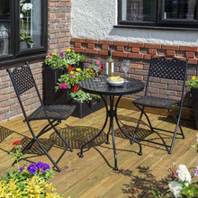Rowlinson Havana Black Metal Bistro Garden Set - JJ Building Materials