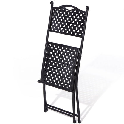 Rowlinson Havana Black Metal Bistro Garden Set - JJ Building Materials