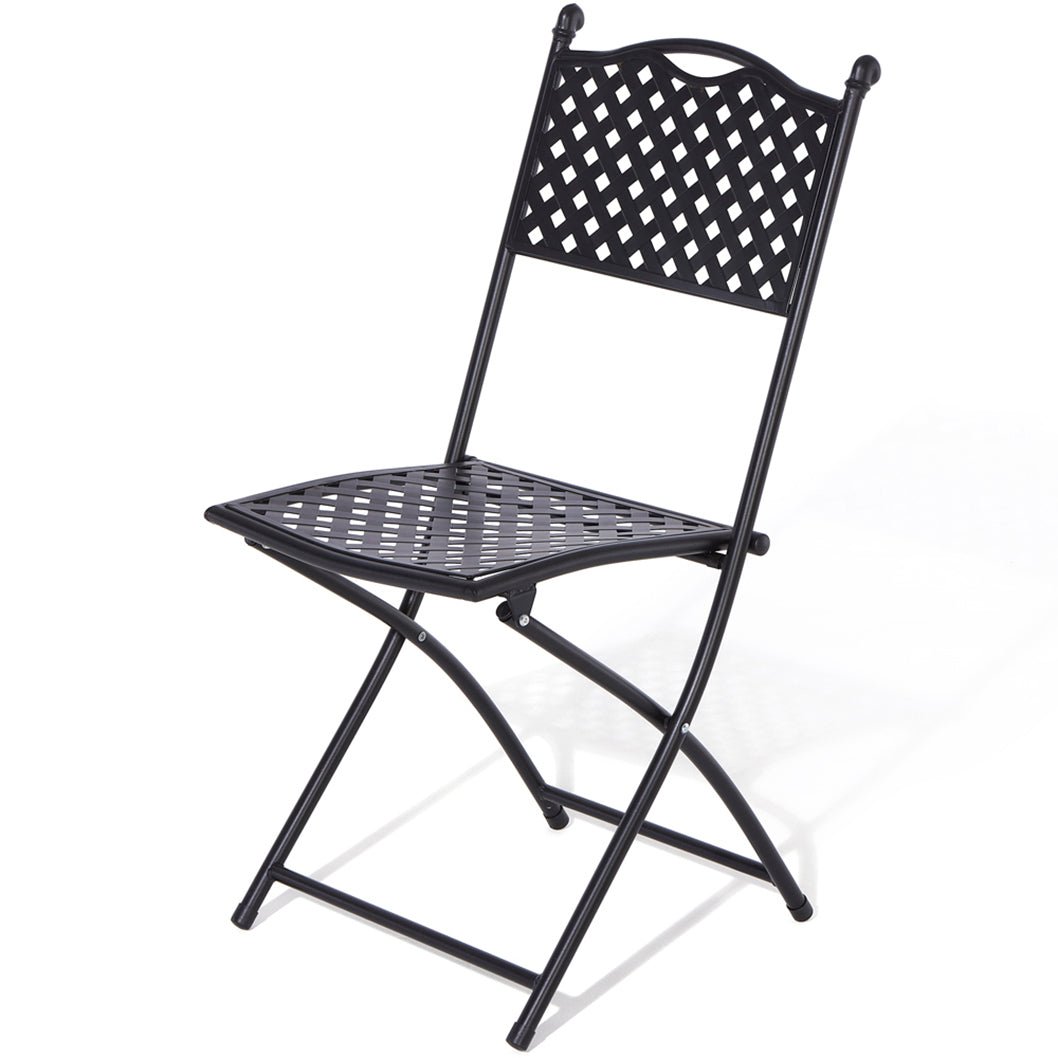 Rowlinson Havana Black Metal Bistro Garden Set - JJ Building Materials