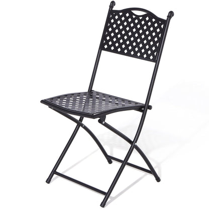 Rowlinson Havana Black Metal Bistro Garden Set - JJ Building Materials
