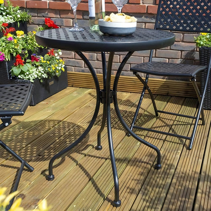 Rowlinson Havana Black Metal Bistro Garden Set