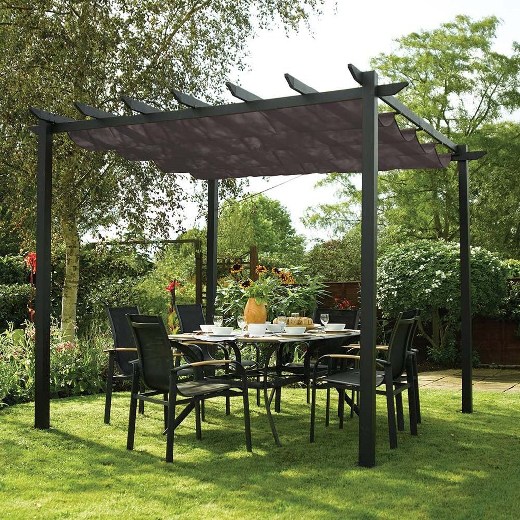 Rowlinson Latina 3m x 3m Grey Canopy - JJ Building Materials