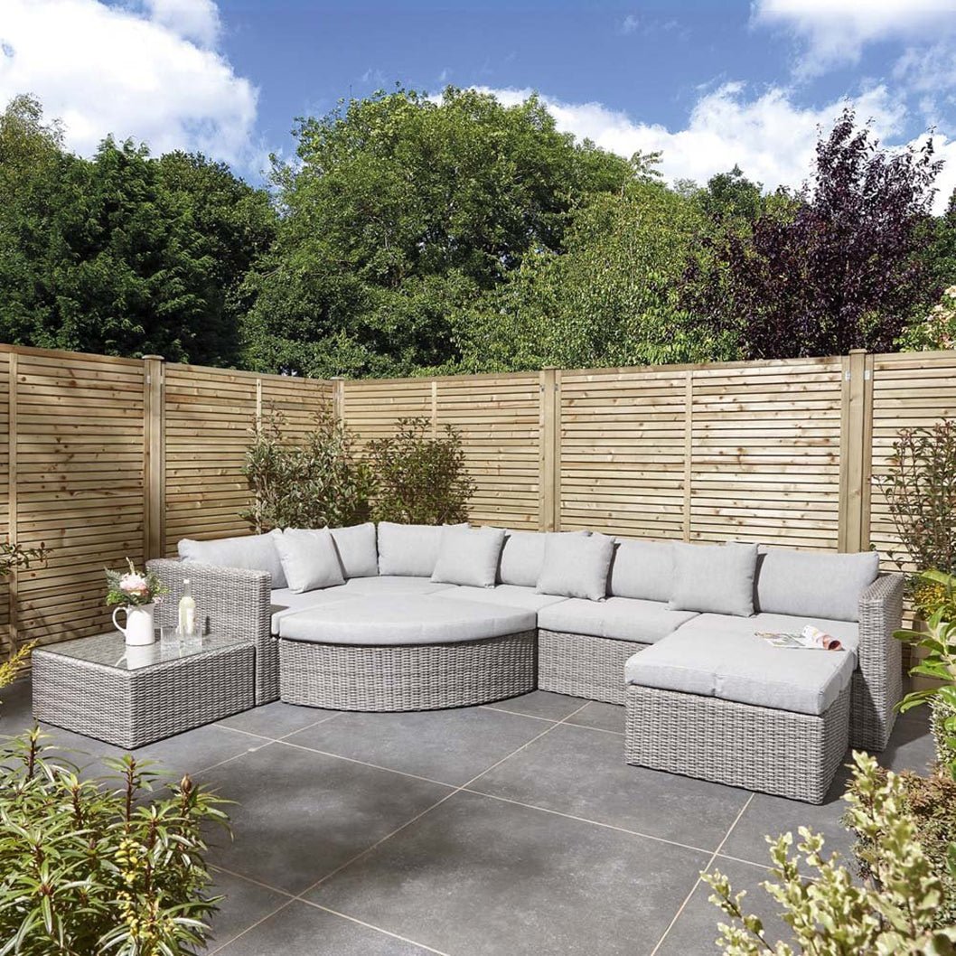 Rowlinson Marbella Multi Function Rattan Garden Dining Set - JJ Building Materials