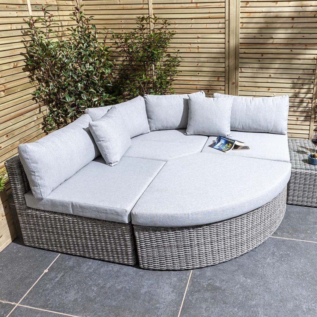 Rowlinson Marbella Multi Function Rattan Garden Dining Set - JJ Building Materials