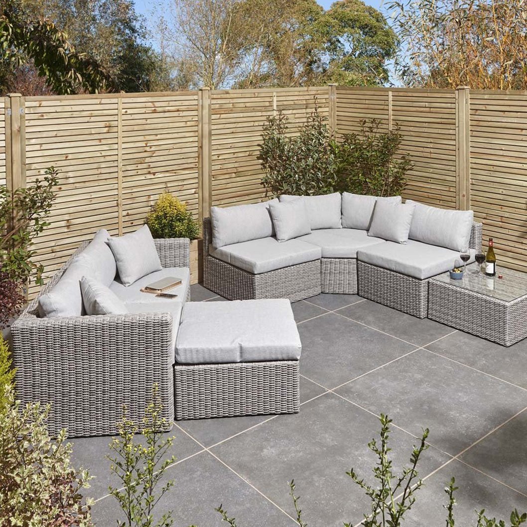 Rowlinson Marbella Multi Function Rattan Garden Dining Set - JJ Building Materials
