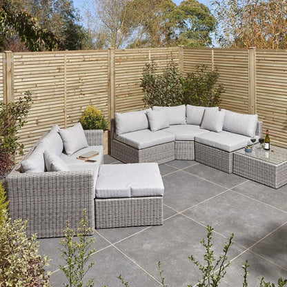 Rowlinson Marbella Multi Function Rattan Garden Dining Set - JJ Building Materials