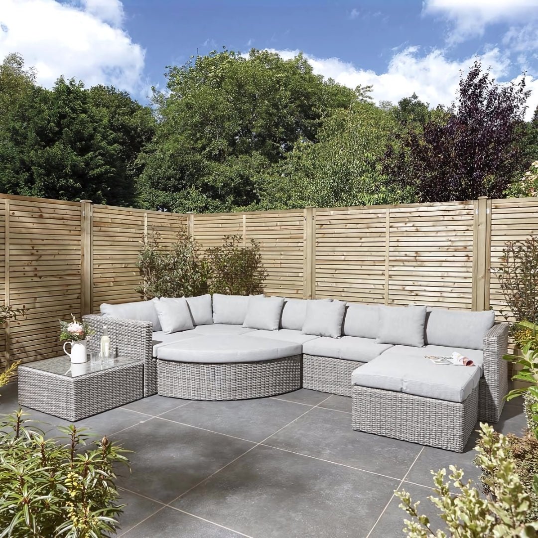 Rowlinson Marbella Multi Function Rattan Garden Dining Set - JJ Building Materials