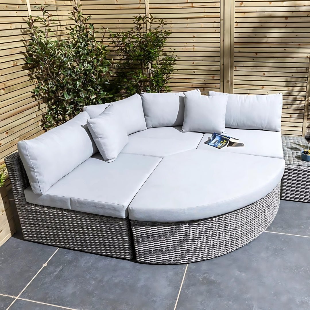 Rowlinson Marbella Multi Function Rattan Garden Dining Set - JJ Building Materials