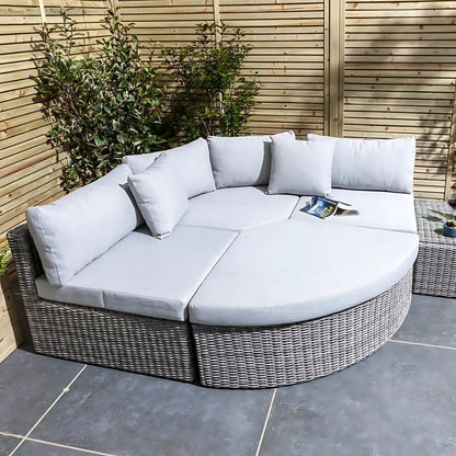 Rowlinson Marbella Multi Function Rattan Garden Dining Set - JJ Building Materials