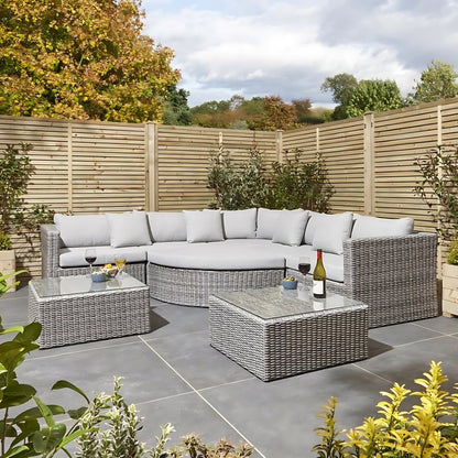 Rowlinson Marbella Multi Function Rattan Garden Dining Set