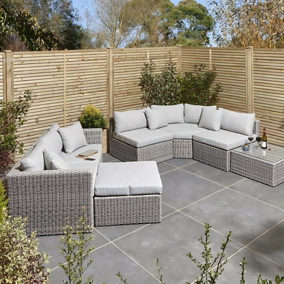 Rowlinson Marbella Multi Function Rattan Garden Dining Set