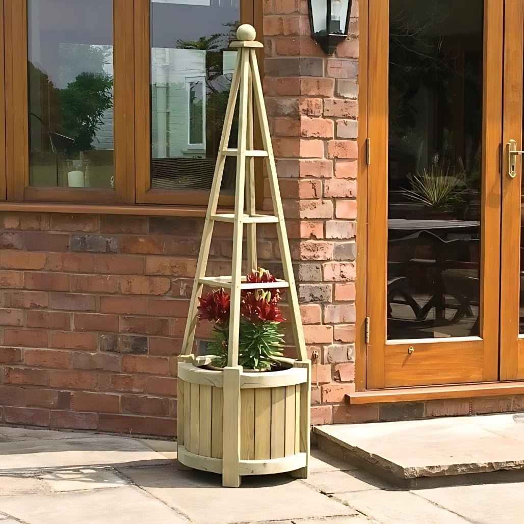 Rowlinson Marberry Obelisk Wooden Planter - JJ Building Materials