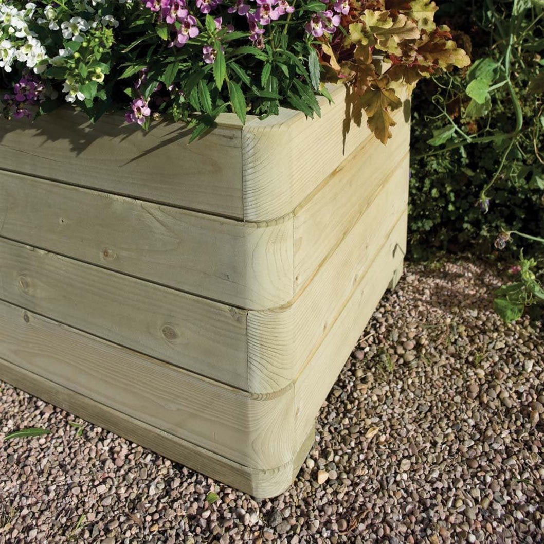 Rowlinson Marberry Rectangular Wooden Planter - JJ Building Materials