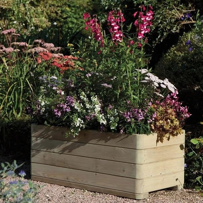 Rowlinson Marberry Rectangular Wooden Planter - JJ Building Materials