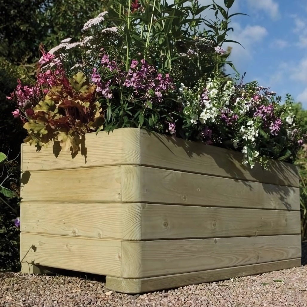 Rowlinson Marberry Rectangular Wooden Planter - JJ Building Materials