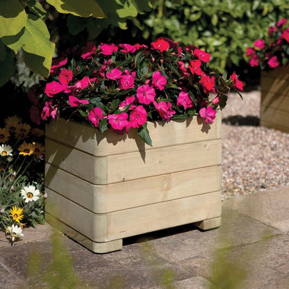 Rowlinson Marberry Square Wooden Planter - JJ Building Materials