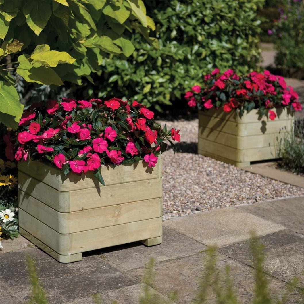 Rowlinson Marberry Square Wooden Planter - JJ Building Materials