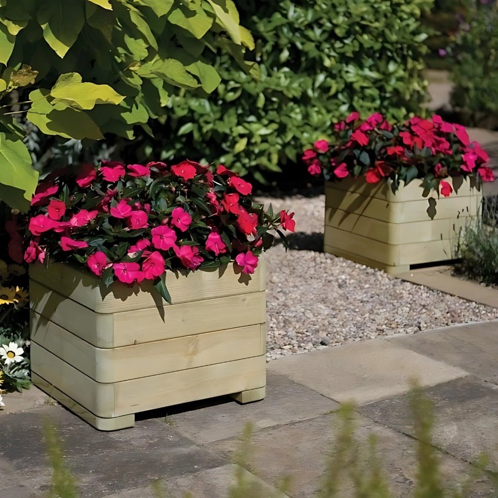 Rowlinson Marberry Square Wooden Planter - JJ Building Materials