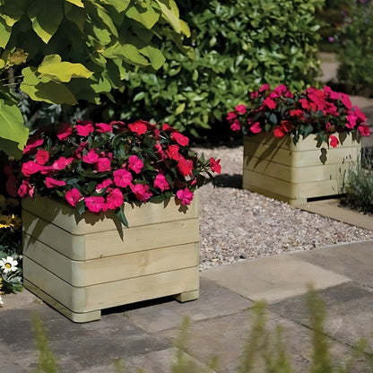 Rowlinson Marberry Square Wooden Planter - JJ Building Materials