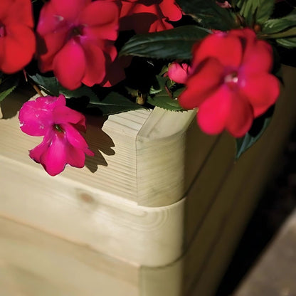 Rowlinson Marberry Square Wooden Planter - JJ Building Materials