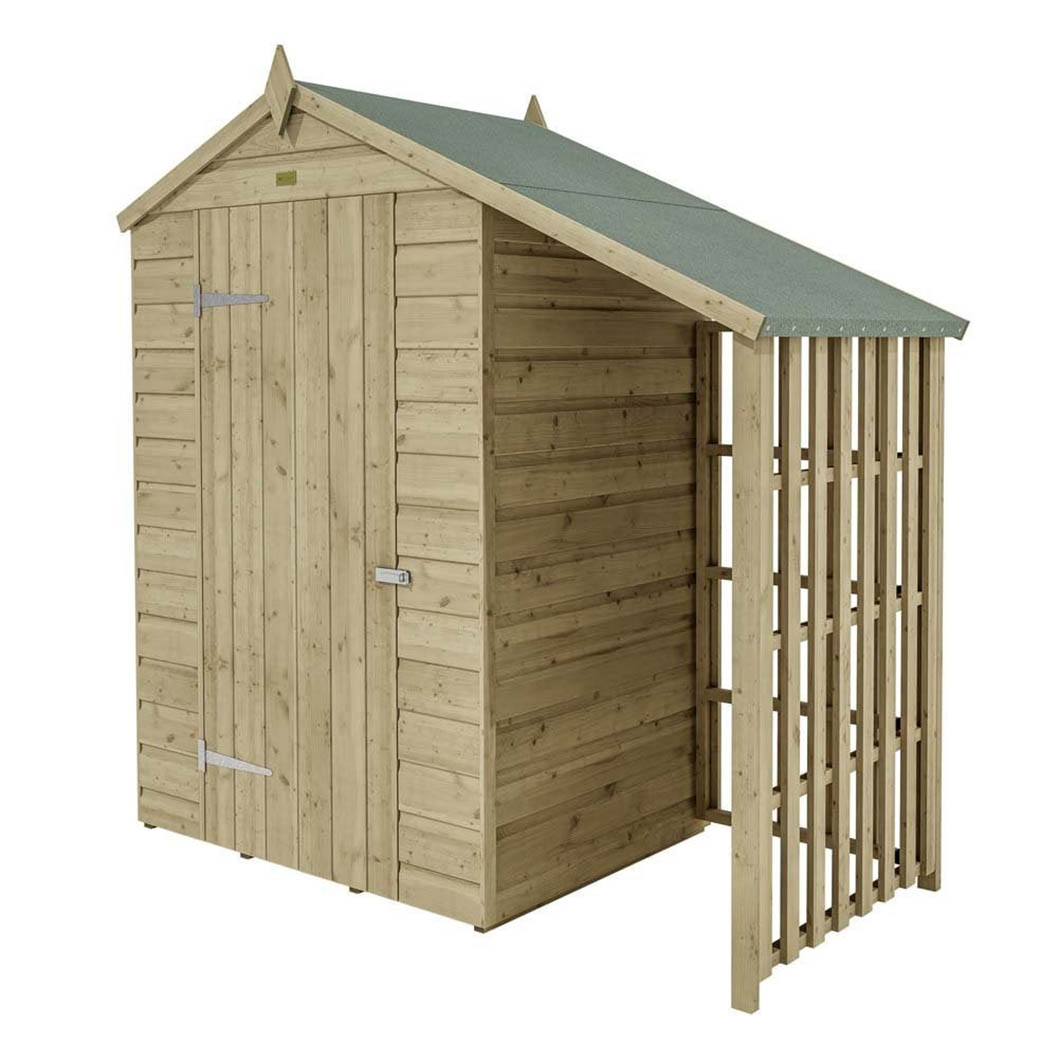 Rowlinson Oxford 4x3ft Garden Shed With Lean To - JJ Building Materials