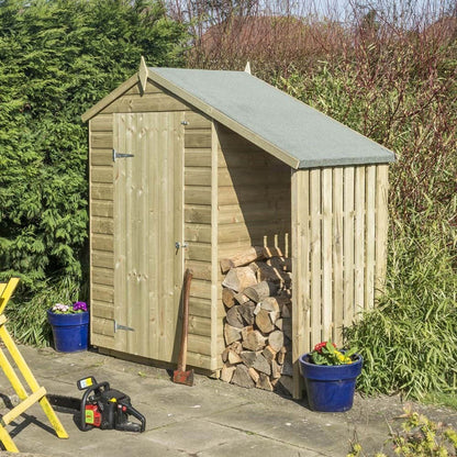 Rowlinson Oxford 4x3ft Garden Shed With Lean To - JJ Building Materials