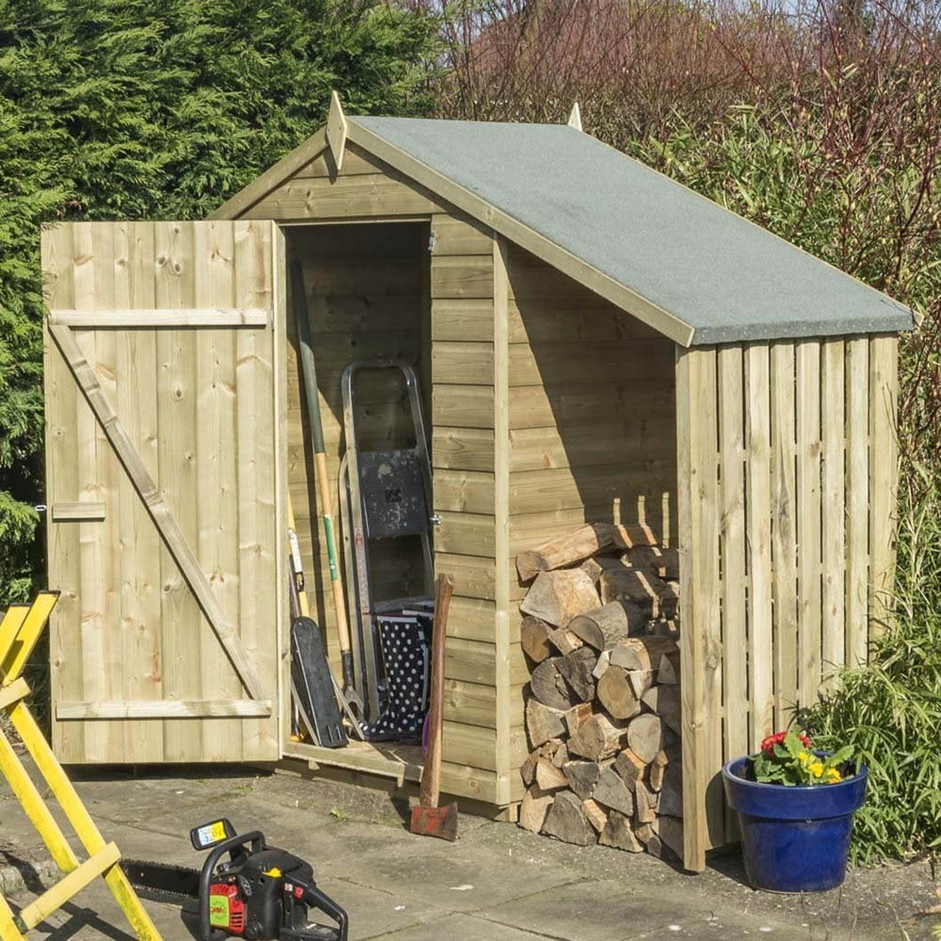 Rowlinson Oxford 4x3ft Garden Shed With Lean To - JJ Building Materials
