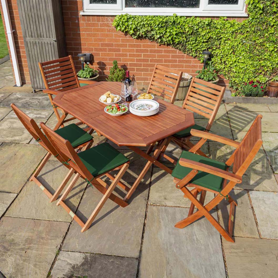 Rowlinson Plumley Six Seater Dining Set With Cushions - JJ Building Materials