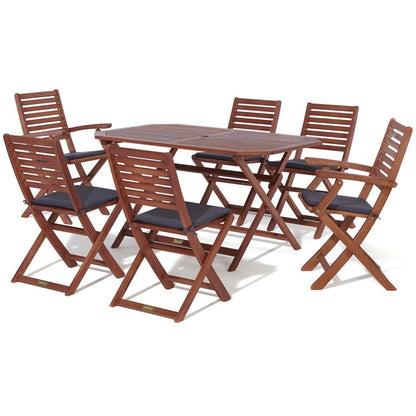 Rowlinson Plumley Six Seater Dining Set With Cushions - JJ Building Materials