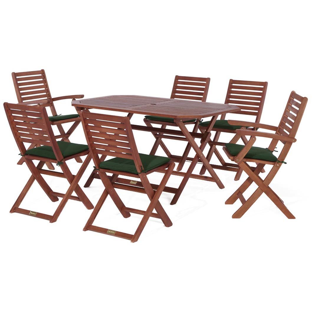 Rowlinson Plumley Six Seater Dining Set With Cushions - JJ Building Materials