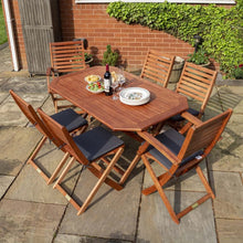 Rowlinson Plumley Six Seater Dining Set With Cushions - JJ Building Materials