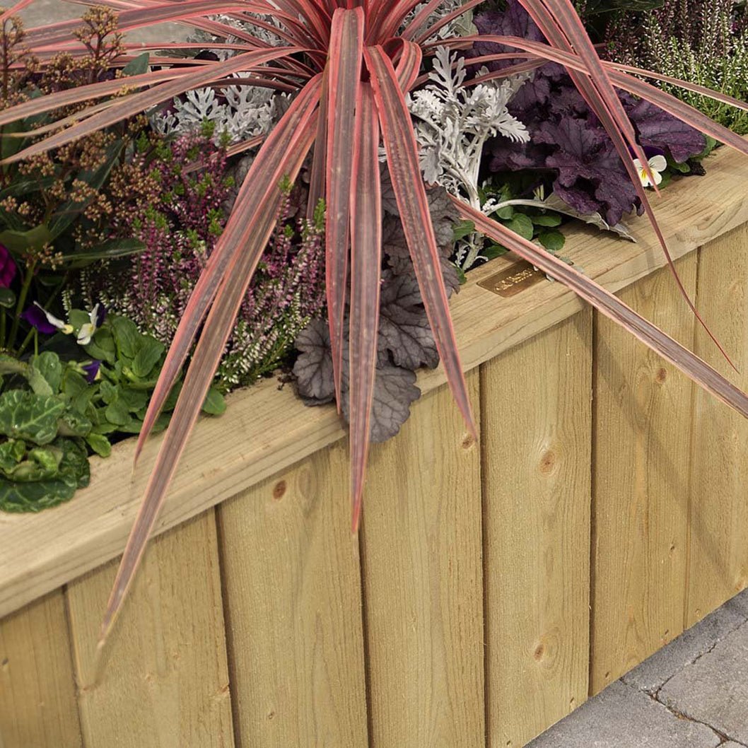 Rowlinson Premium Heritage Rectangular Wooden Planter 100cm - JJ Building Materials