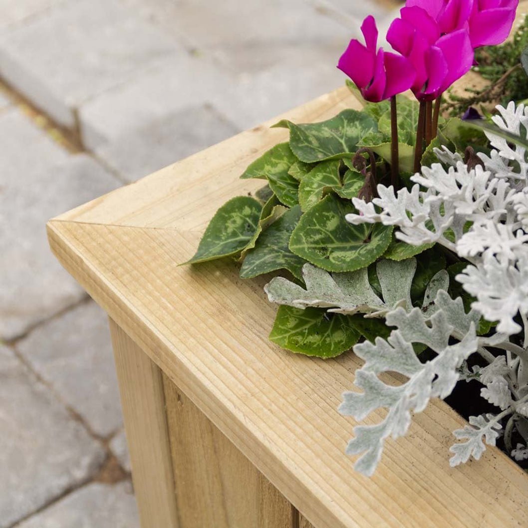 Rowlinson Premium Heritage Rectangular Wooden Planter 100cm - JJ Building Materials