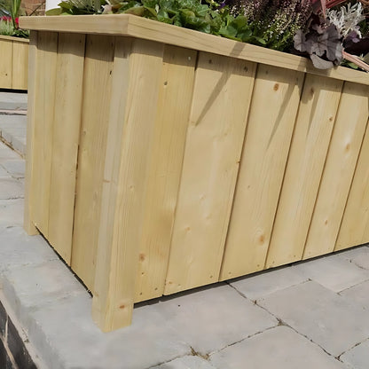 Rowlinson Premium Heritage Rectangular Wooden Planter 100cm