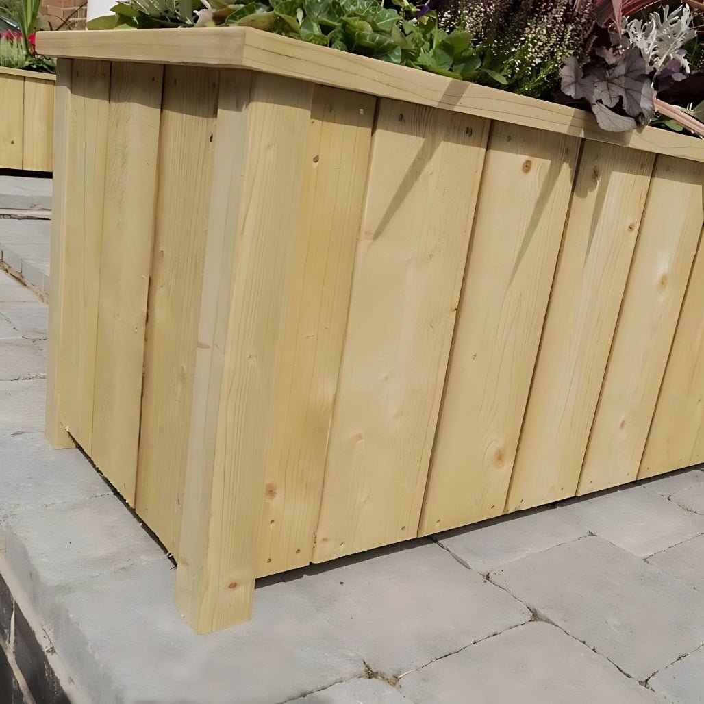 Rowlinson Premium Heritage Rectangular Wooden Planter 100cm - JJ Building Materials