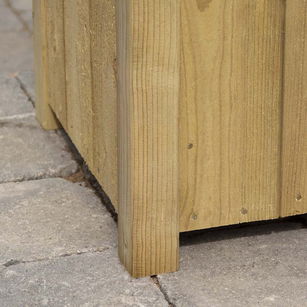 Rowlinson Premium Heritage Square Wooden Planter 40cm - 2 Pack - JJ Building Materials