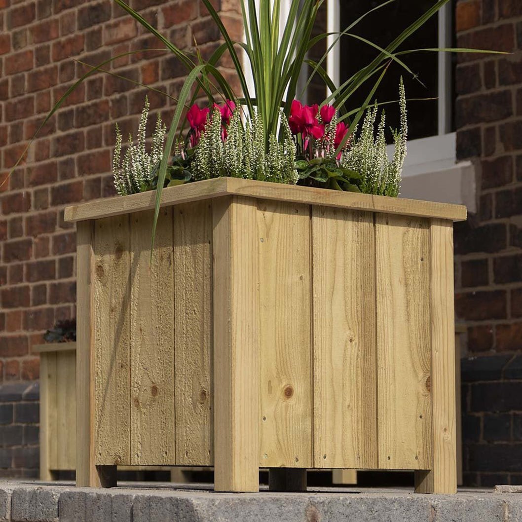 Rowlinson Premium Heritage Square Wooden Planter 40cm - JJ Building Materials
