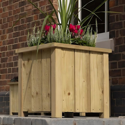 Rowlinson Premium Heritage Square Wooden Planter 40cm